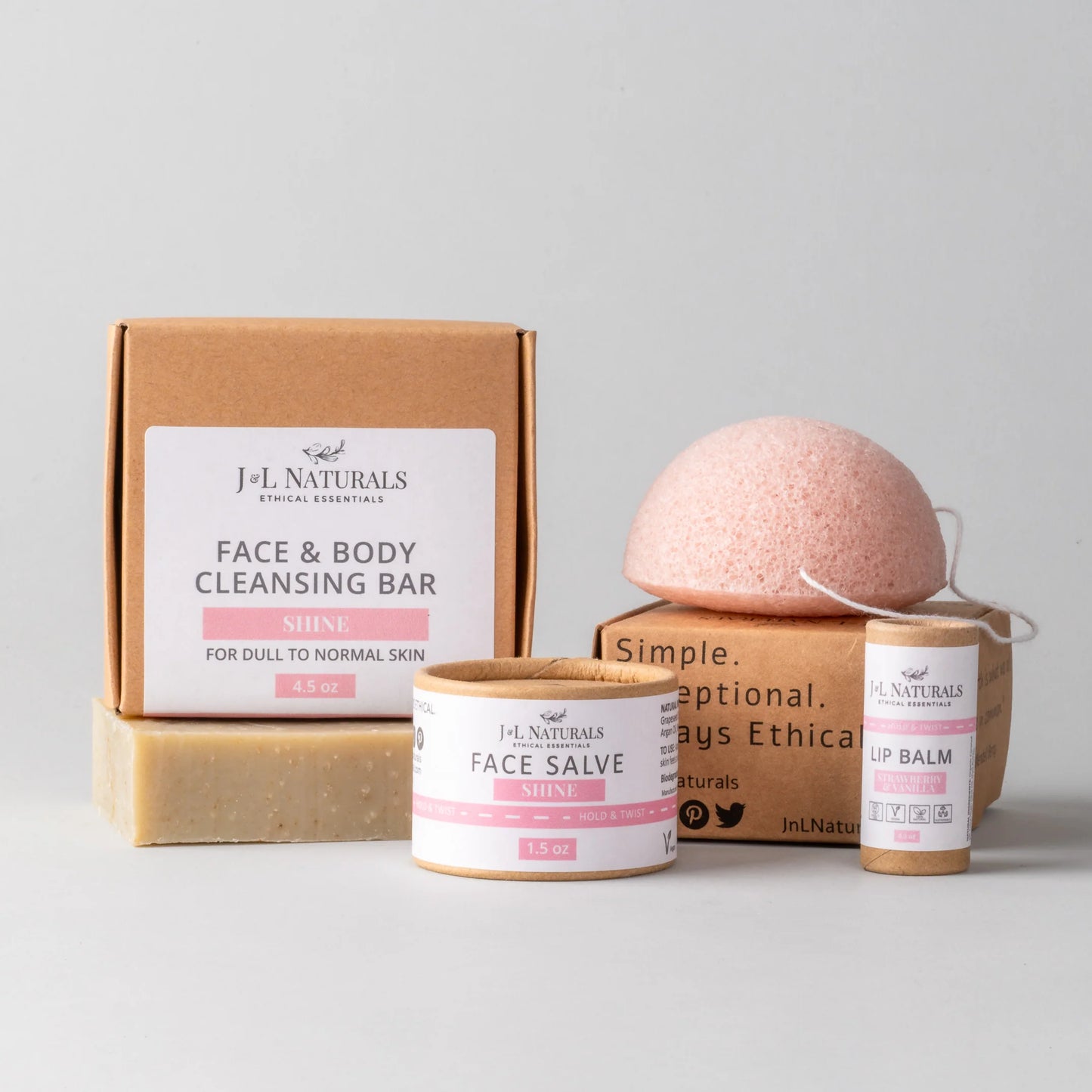 J&L Naturals Essentials Skin Regimen Kit (4-Piece Set)