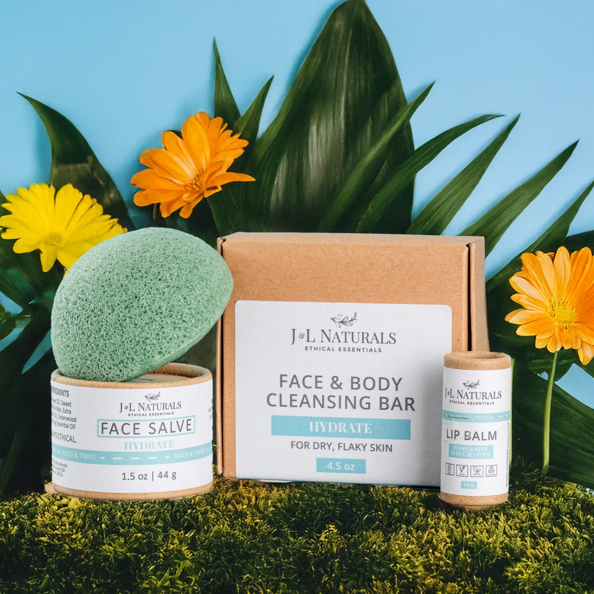 J&L Naturals Essentials Skin Regimen Kit (4-Piece Set)